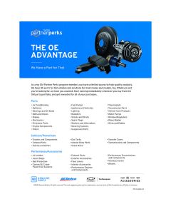 INSERT - MY GM PARTNER PERKS OE ADVANTAGE INSERT