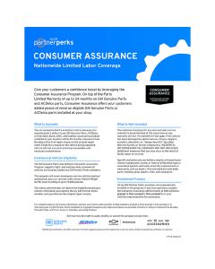 SELL SHEET - MY GM PARTNER PERKS CA / RA SELL SHEET